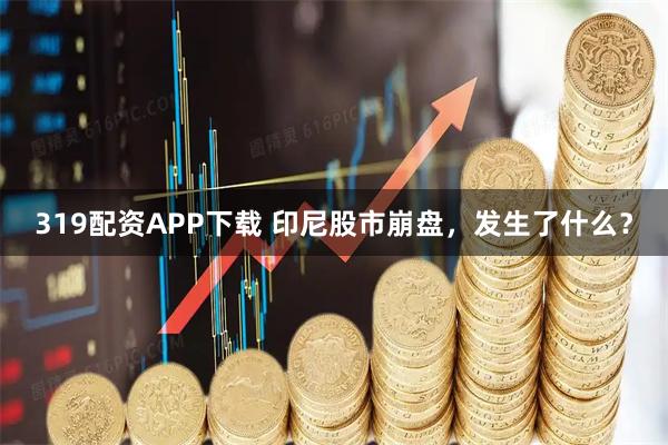 319配资APP下载 印尼股市崩盘，发生了什么？